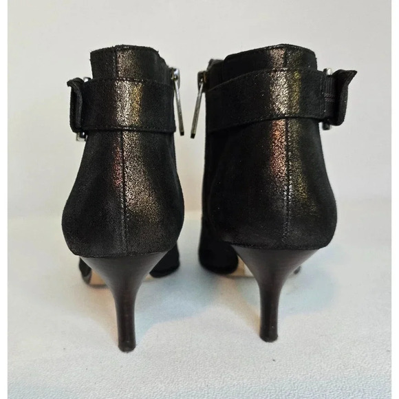 Donald J Pliner Longa Booties Brown Metallic Heeled Ankle Buckle Zip SZ 8 M - Picture 8 of 12